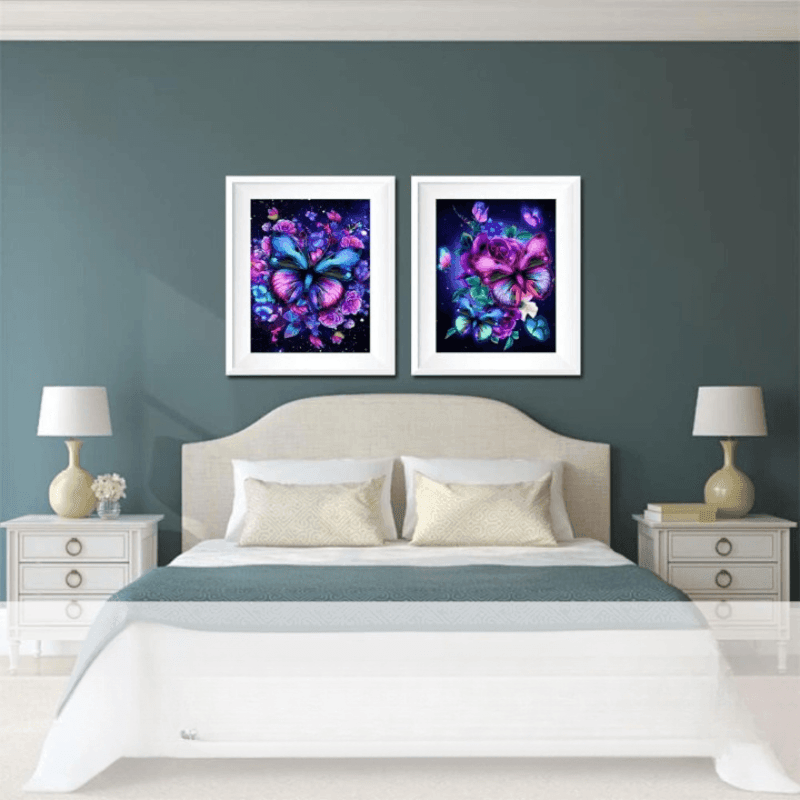 2 Pieces Cosmic Flutter Paint By Numbers Kit - Artistry Rack