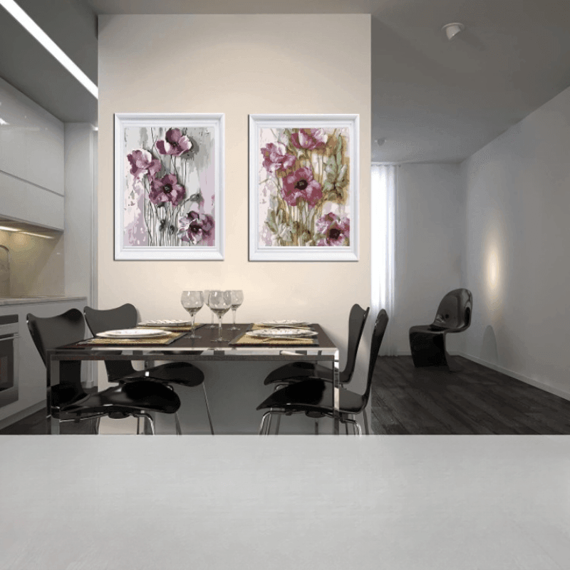 2 Pieces Elegant Flowers Paint By Numbers Kit - Artistry Rack