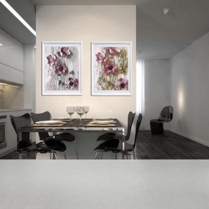 2 Pieces Elegant Flowers Paint By Numbers Kit - Artistry Rack