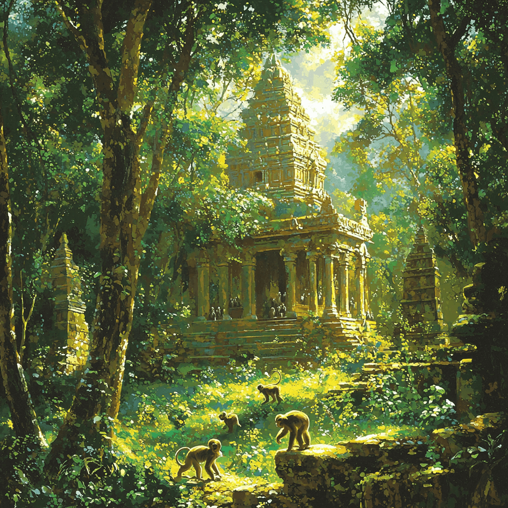 Ubud Monkey Forest - Indonesia Paint By Number