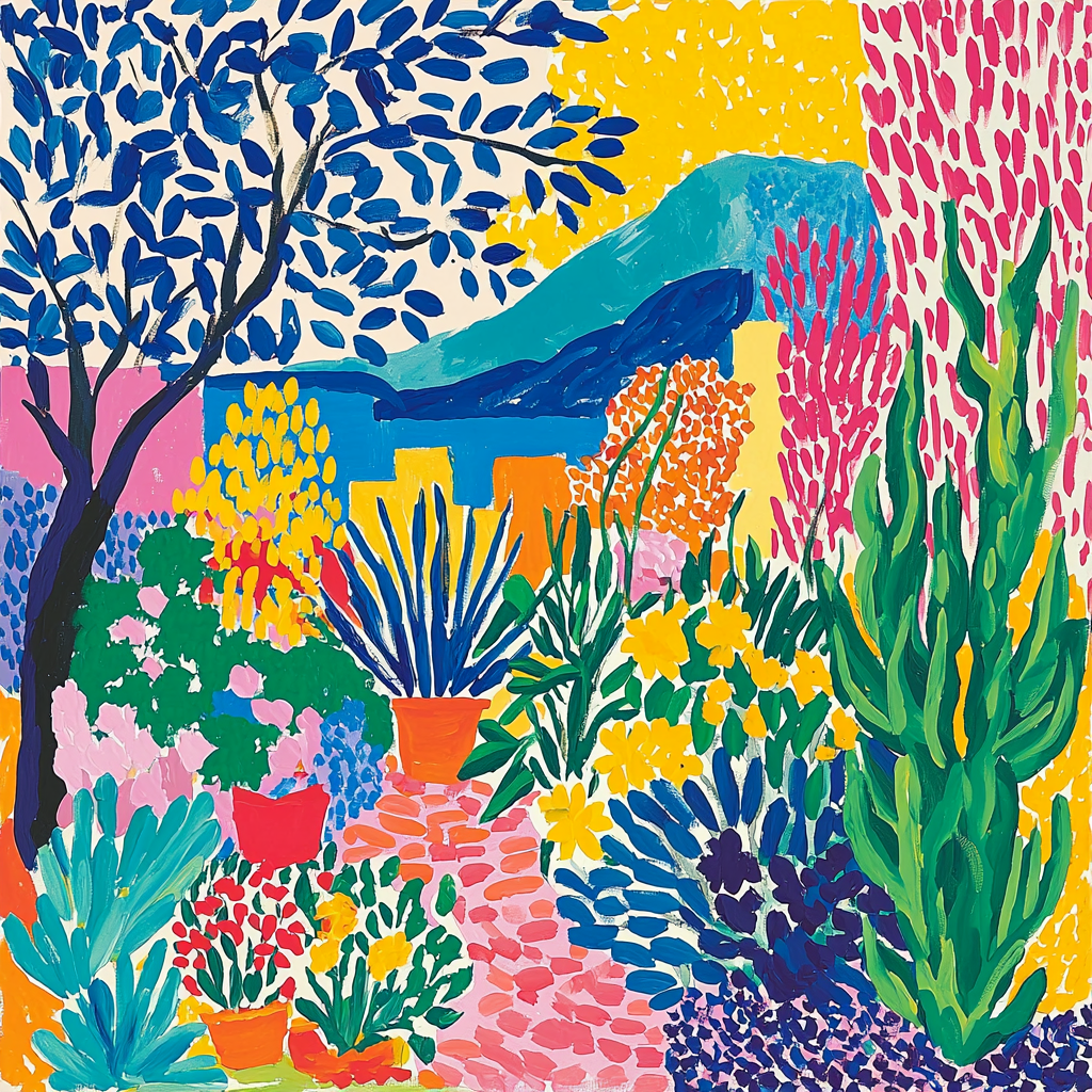Henri Matisse Inspired City Garden Paint By Numbers Art