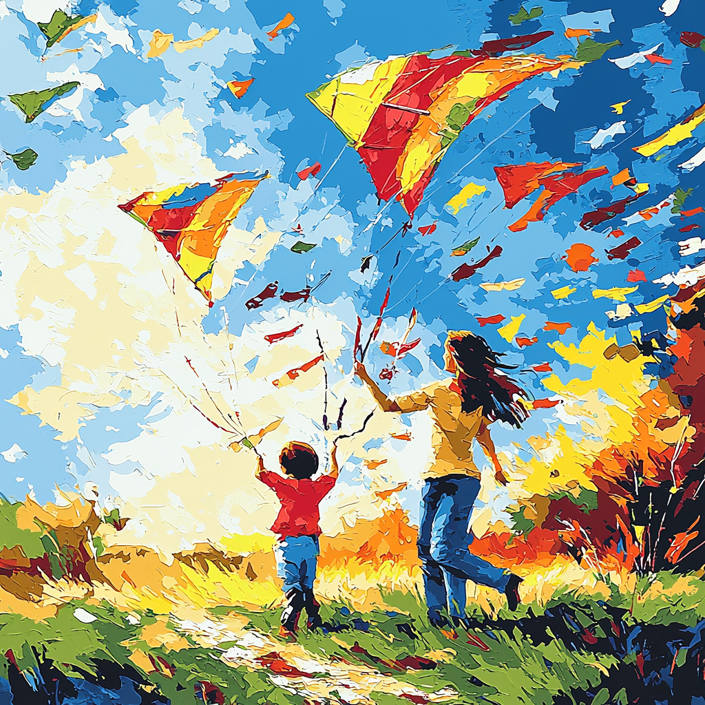 Kites Of Love Painting Number Kit