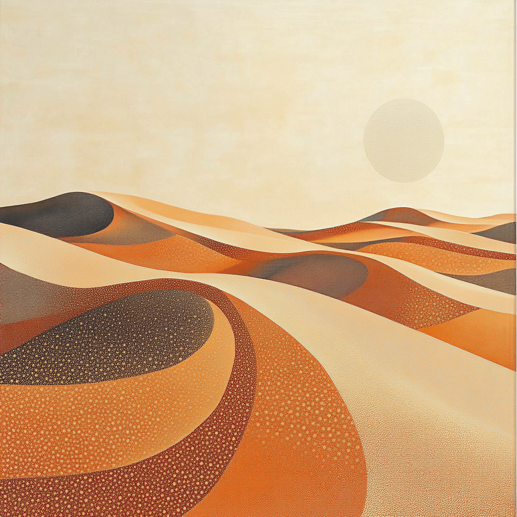 Georges Seurat Inspired Dune Geometry painting number kit