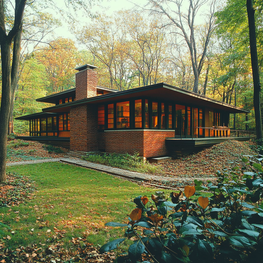 Frank Lloyd Wright Inspired Organic Architecture DIY paint by numbers