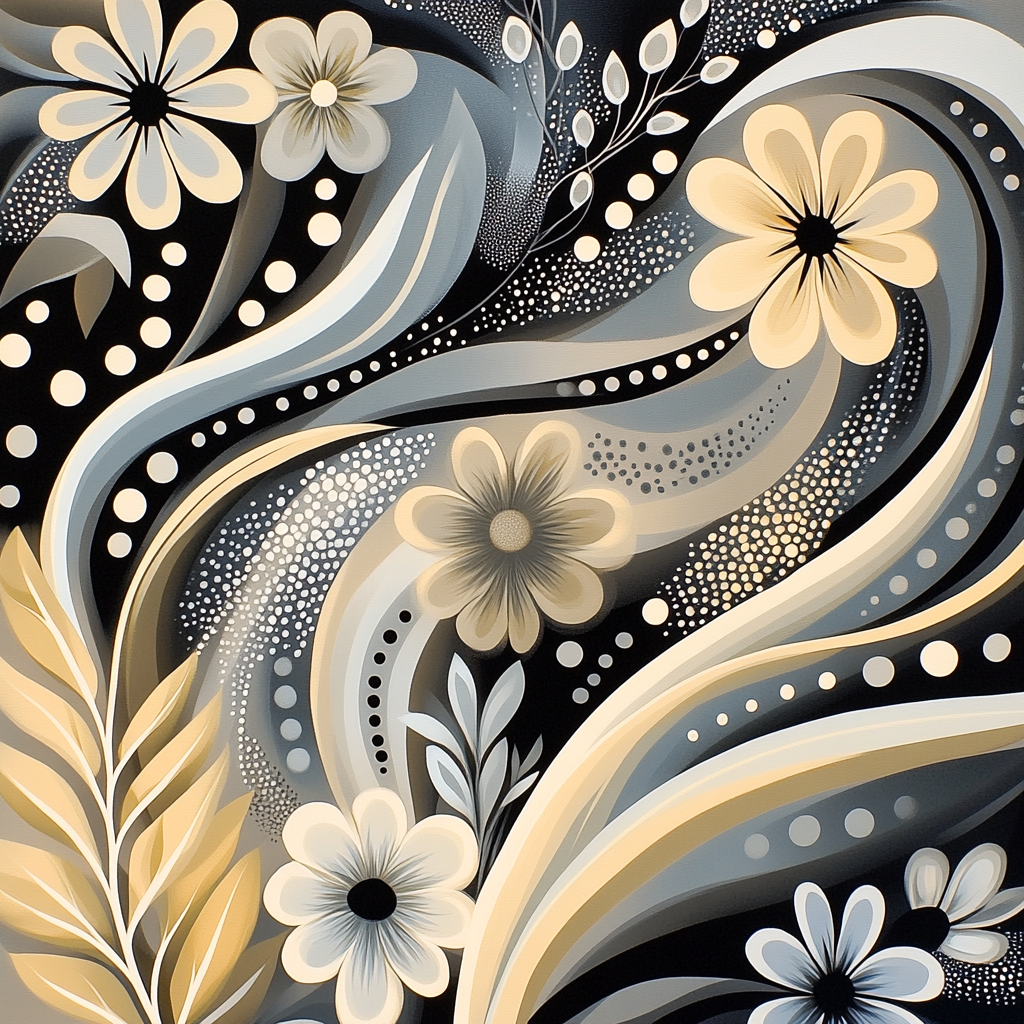 MC Escher Inspired Infinite Botanical Labyrinth painting number kit