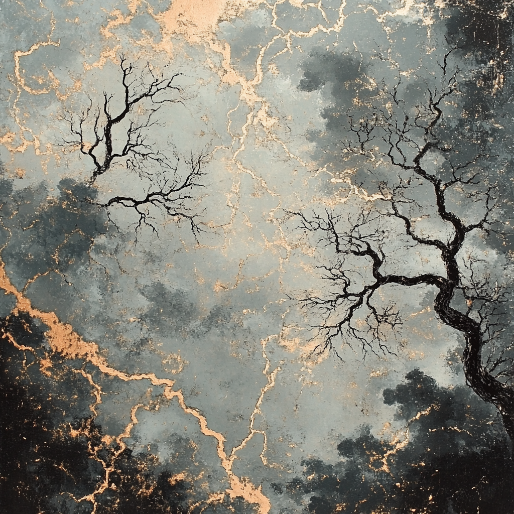 Francisco Goya Inspired Storm-Tossed Boughs Beneath Shadowed Sky painting number kit