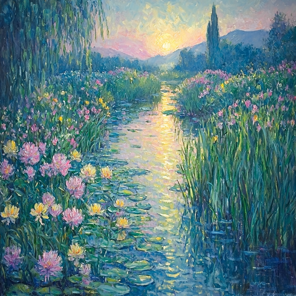 Claude Monet Inspired Monet's Floral Harmony Numbered Painting Kits