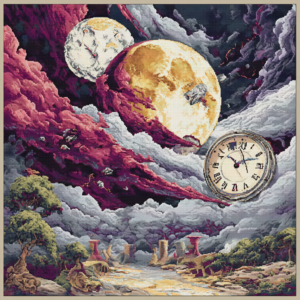 Salvador Dali Inspired Lunar Eclipse Fantasy Numbered painting kits