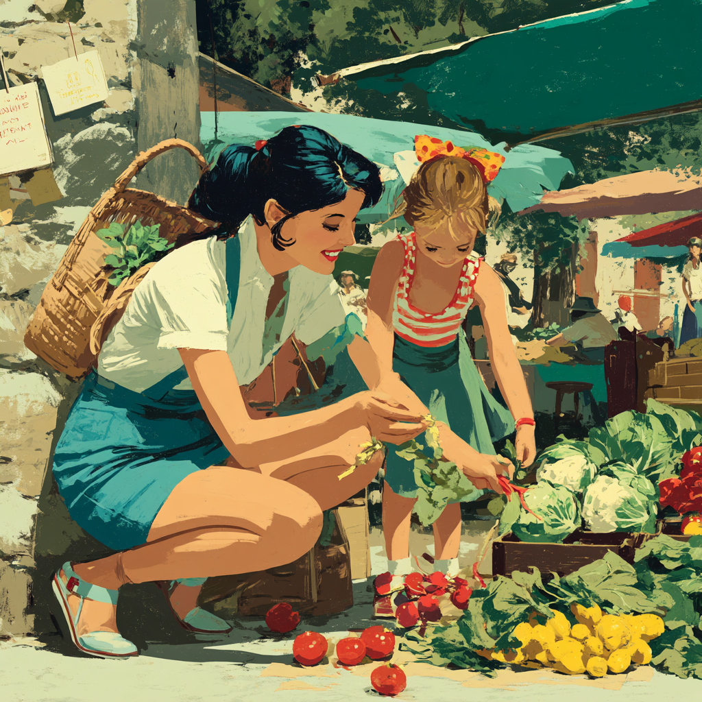 Mornings At The Market Number Painting