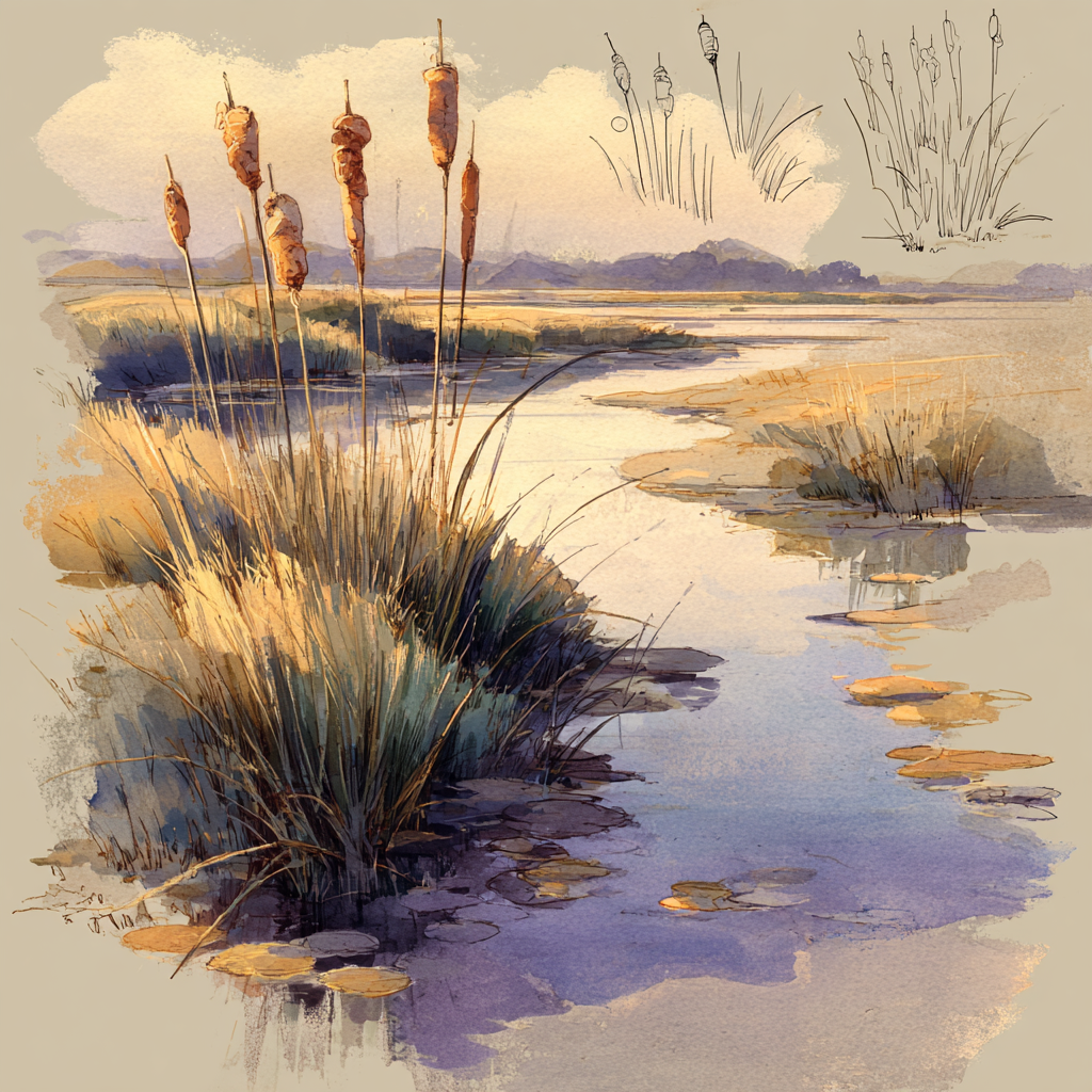 Leonardo Da Vinci Inspired Marshlight Reeds Paint by numbers kits