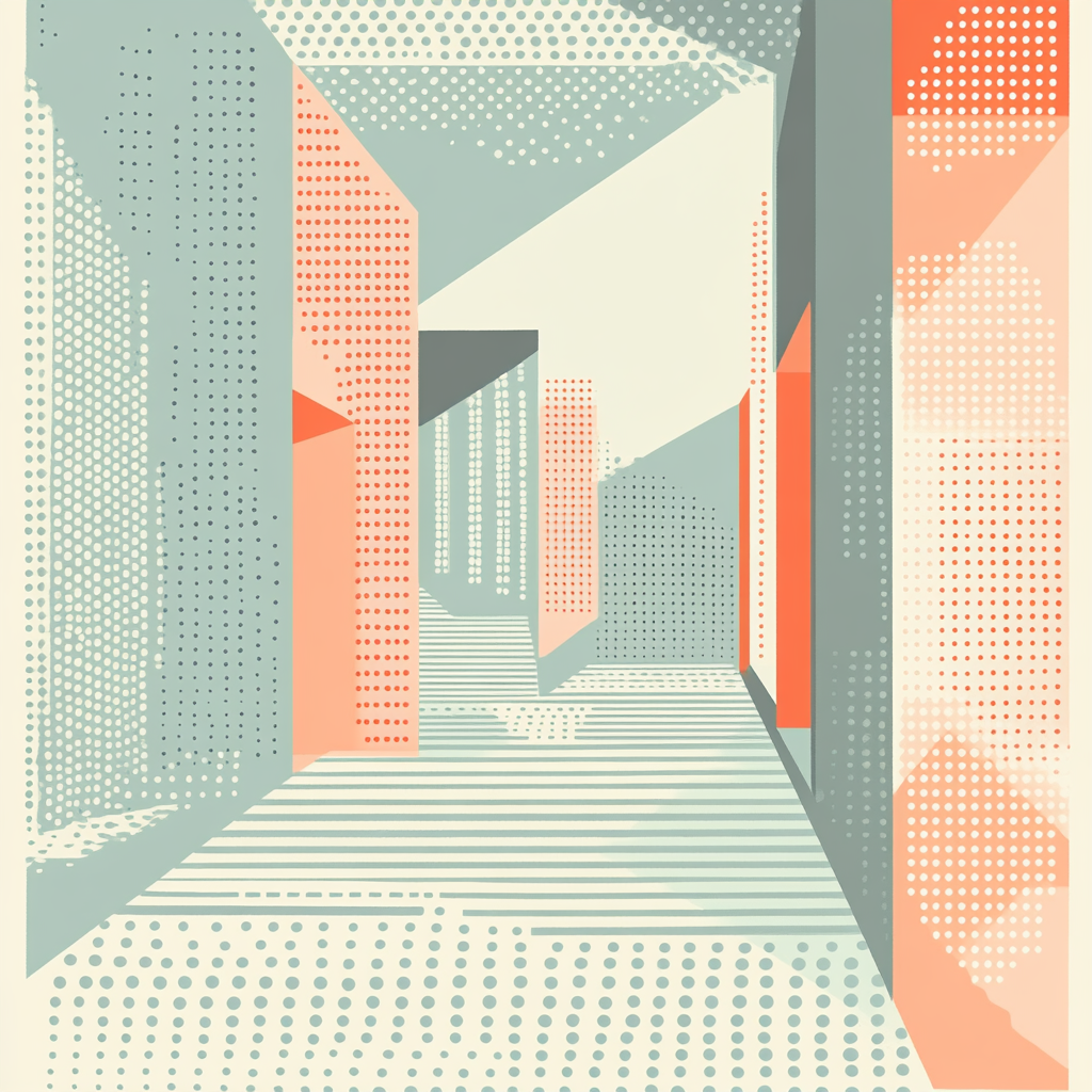 Georges Seurat Inspired Chromatic Labyrinth paint by numbers