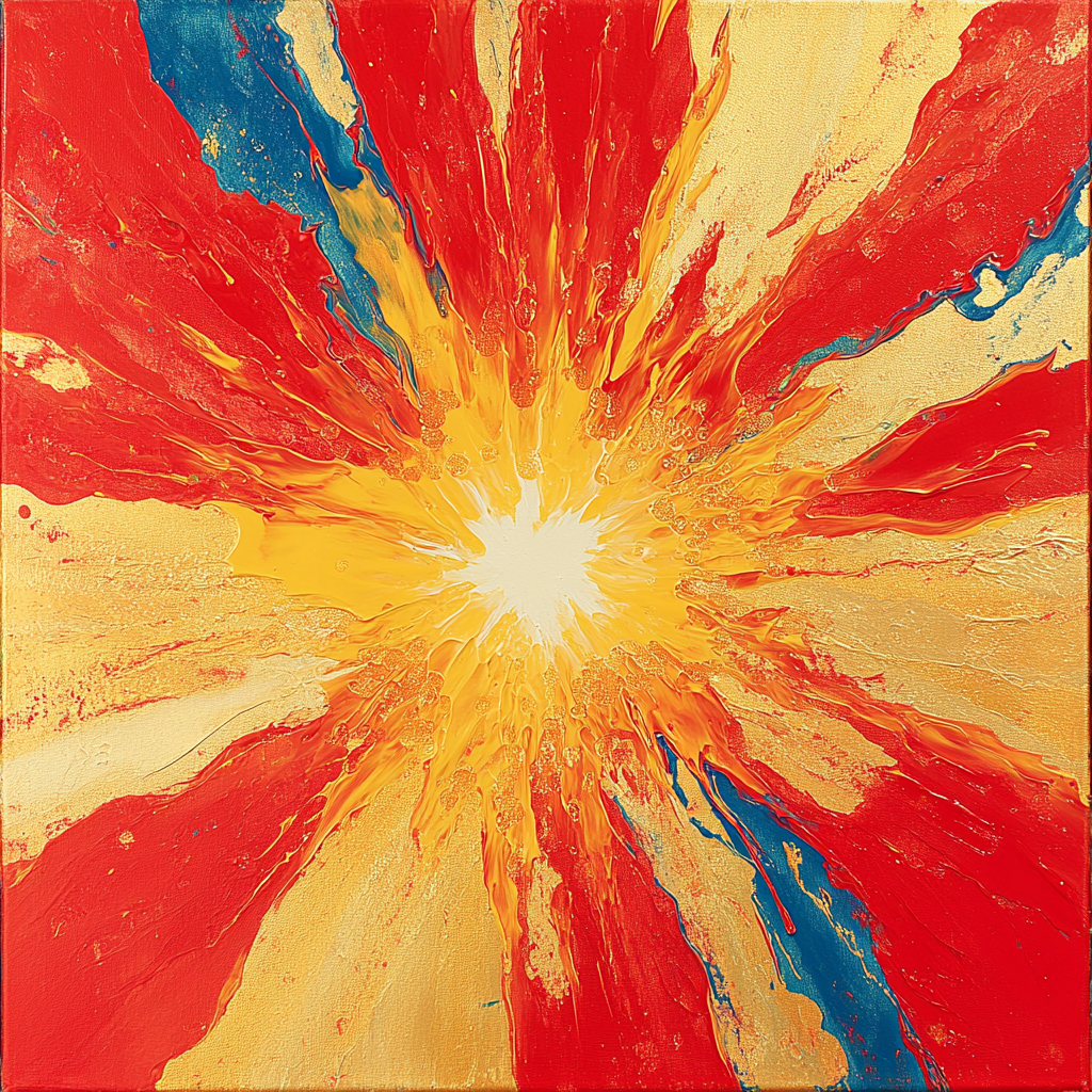 Jackson Pollock Inspired Solar Flare Symphony paint by number