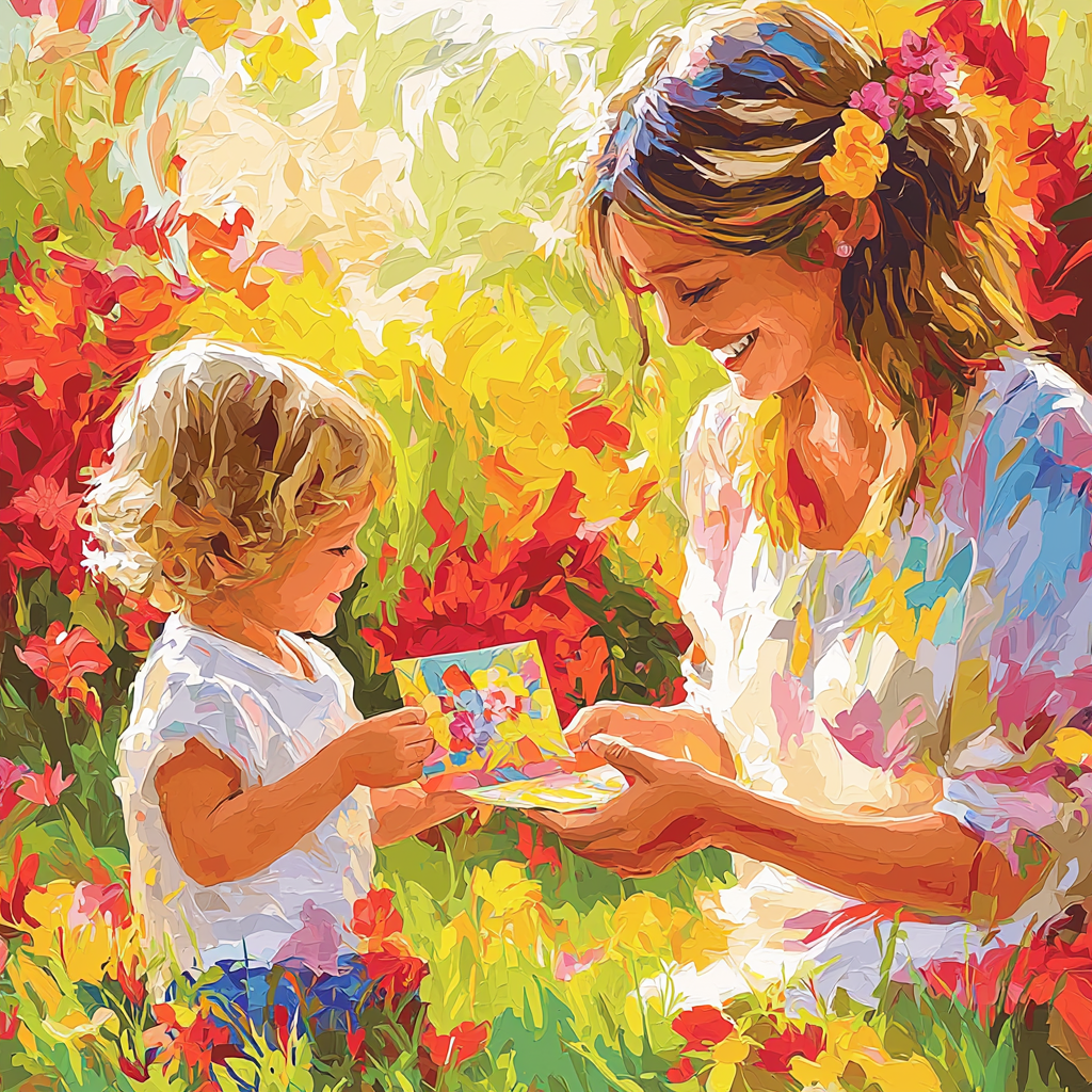 Celebrating Mother's Day Number Painting