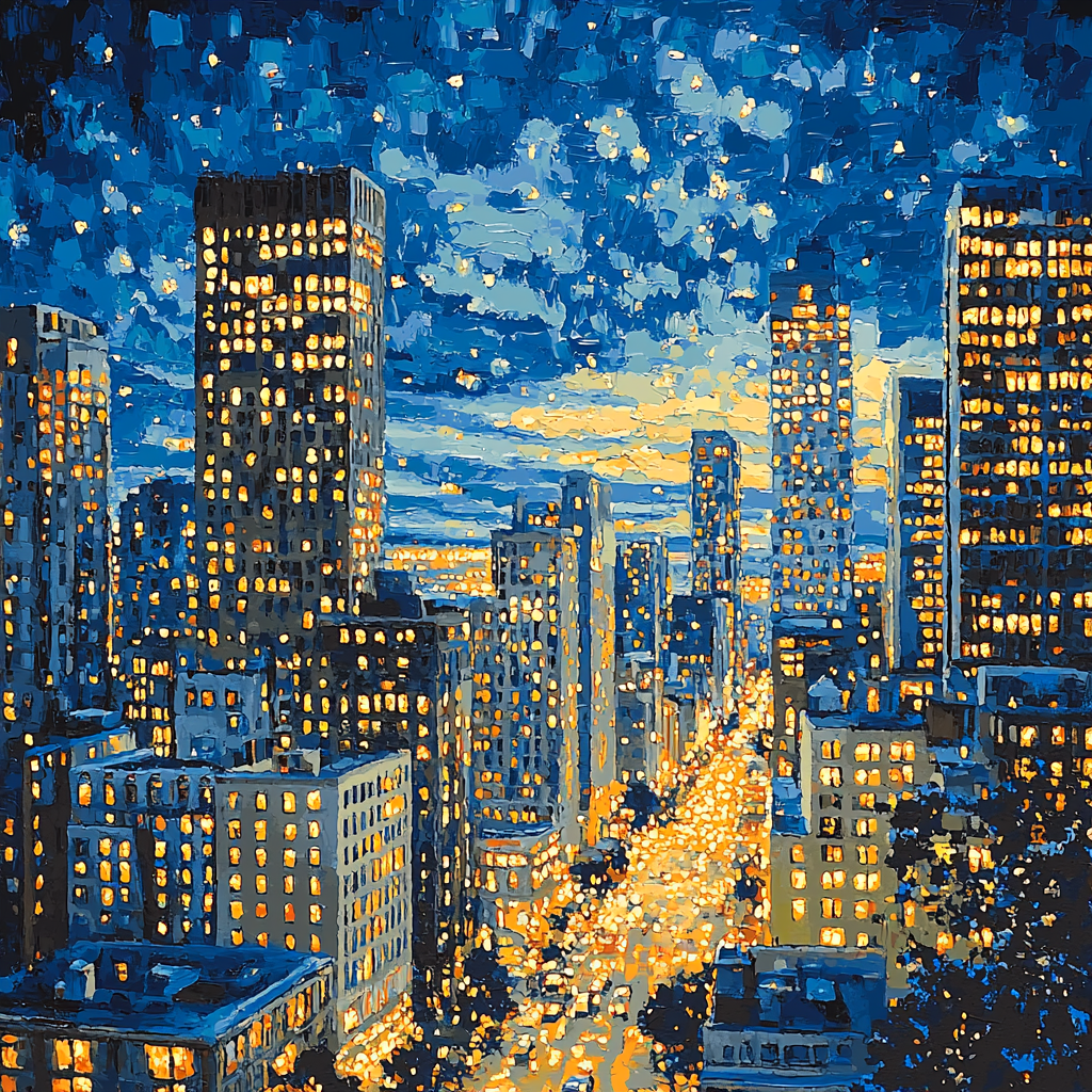 Hopper Inspired Urban Vibes In Motion Paint By Numbers Kits