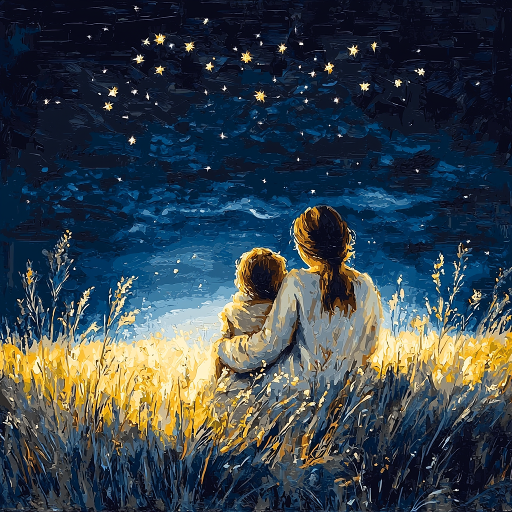 Cuddles Under The Stars DIY Paint By Numbers