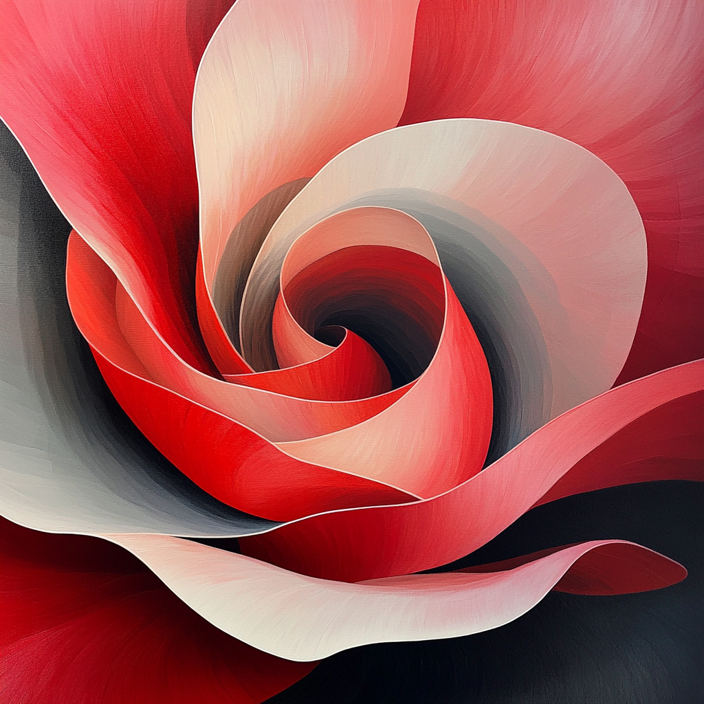 Georgia O’Keeffe Inspired Crimson Petal Spiral Paint by numbers kits