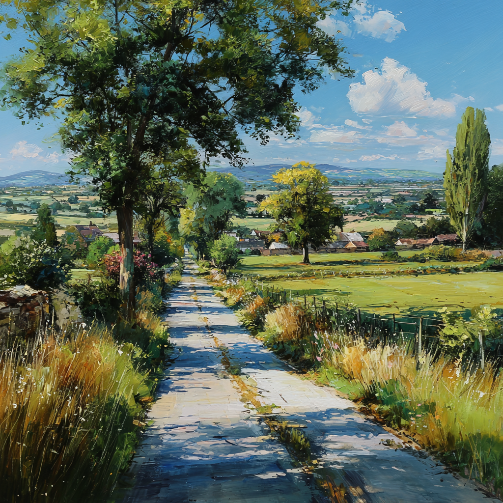 Thomas Gainsborough Inspired Country Lane Paint by numbers art