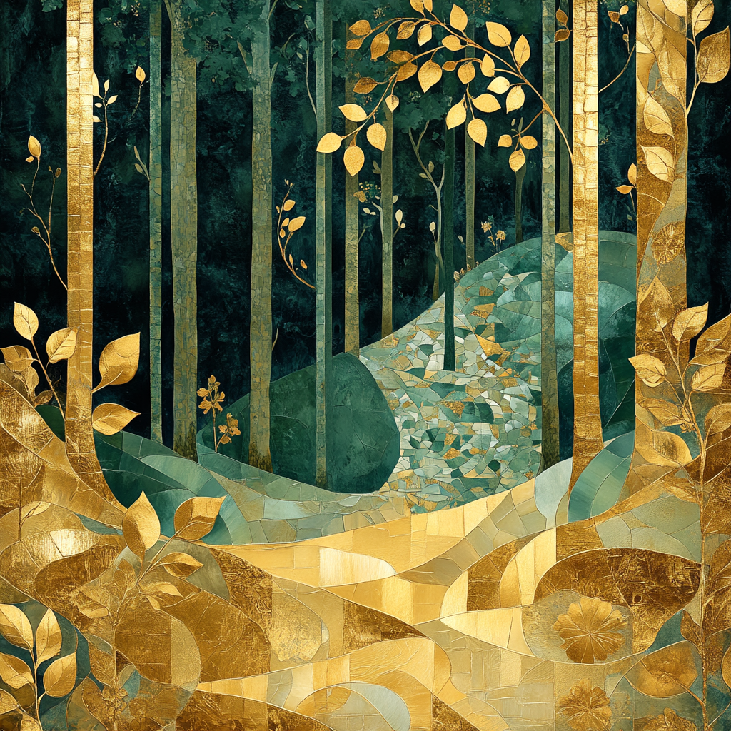 Gustav Klimt Inspired Mythical Forest Spirits Paint by numbers art