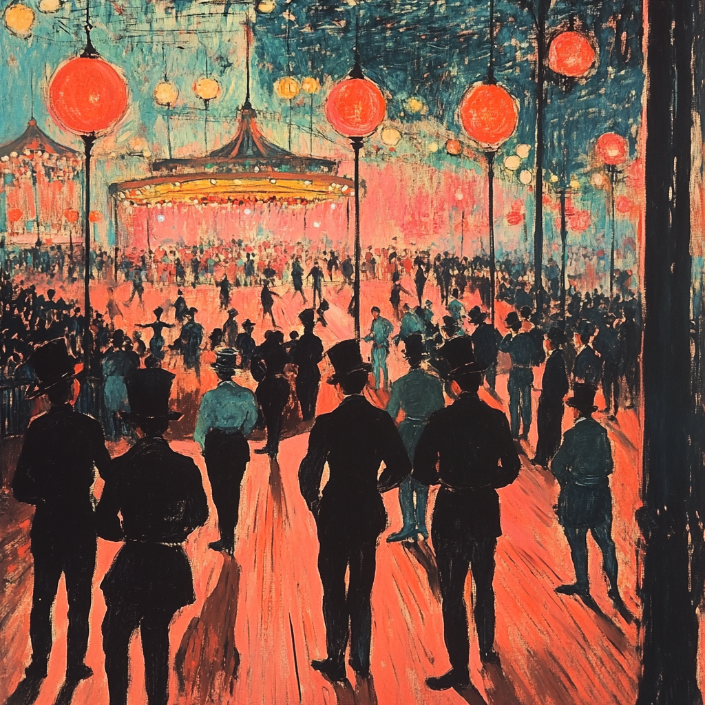 Henri De Toulouse-Lautrec Inspired Circus Performance paint by numbers