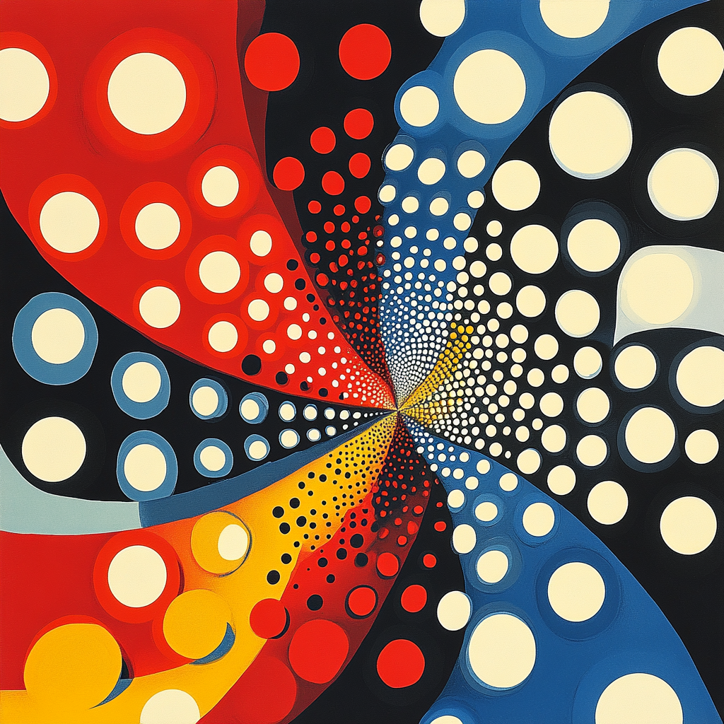 Yayoi Kusama Inspired Infinite Cosmic Web paint by numbers