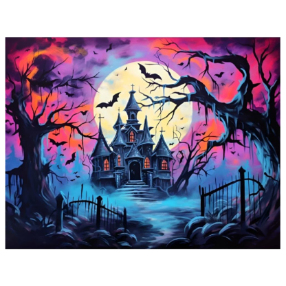 Halloween Ghost And Cat Paint By Numbers Canvas Kit For Home Decor