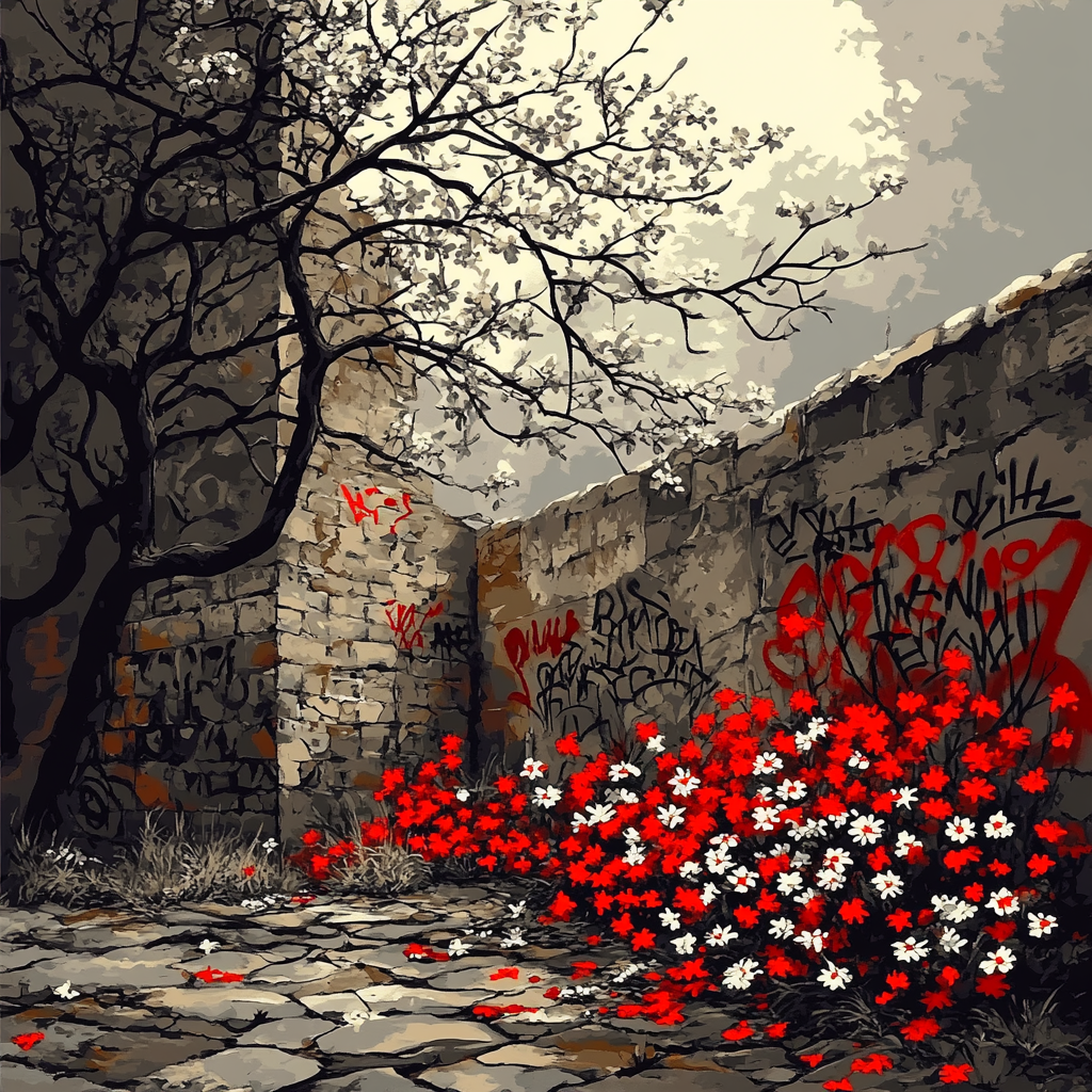 Banksy Inspired Natures Disguise paint by numbers