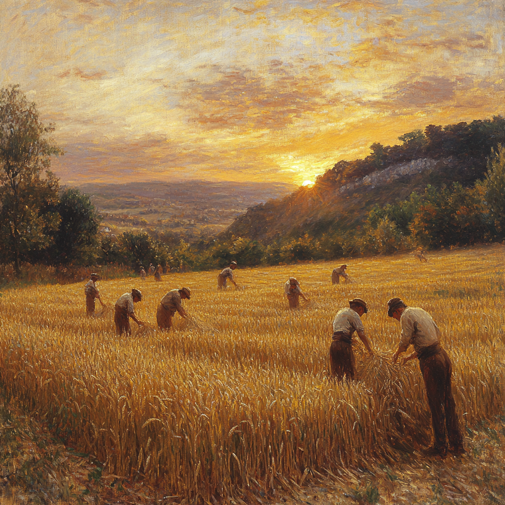 Jean-François Millet Inspired Harvest Time Numbered painting kits
