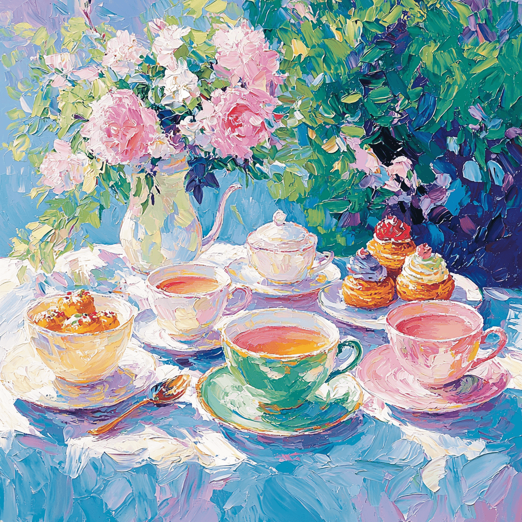 Pierre-Auguste Renoir Inspired Artistic Tea Time Paint By Numbers