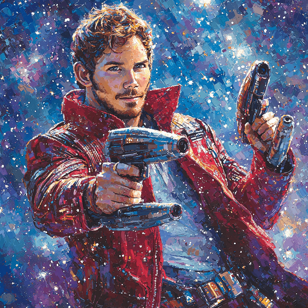 Chris Pratt: The Charismatic Star-Lord's Adventures Paint By Numbers Art