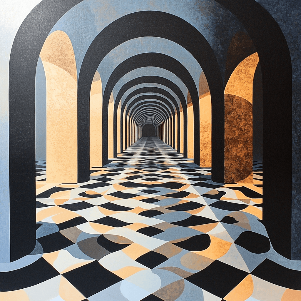 M.C. Escher Inspired Infinite Pathways Paint By Number