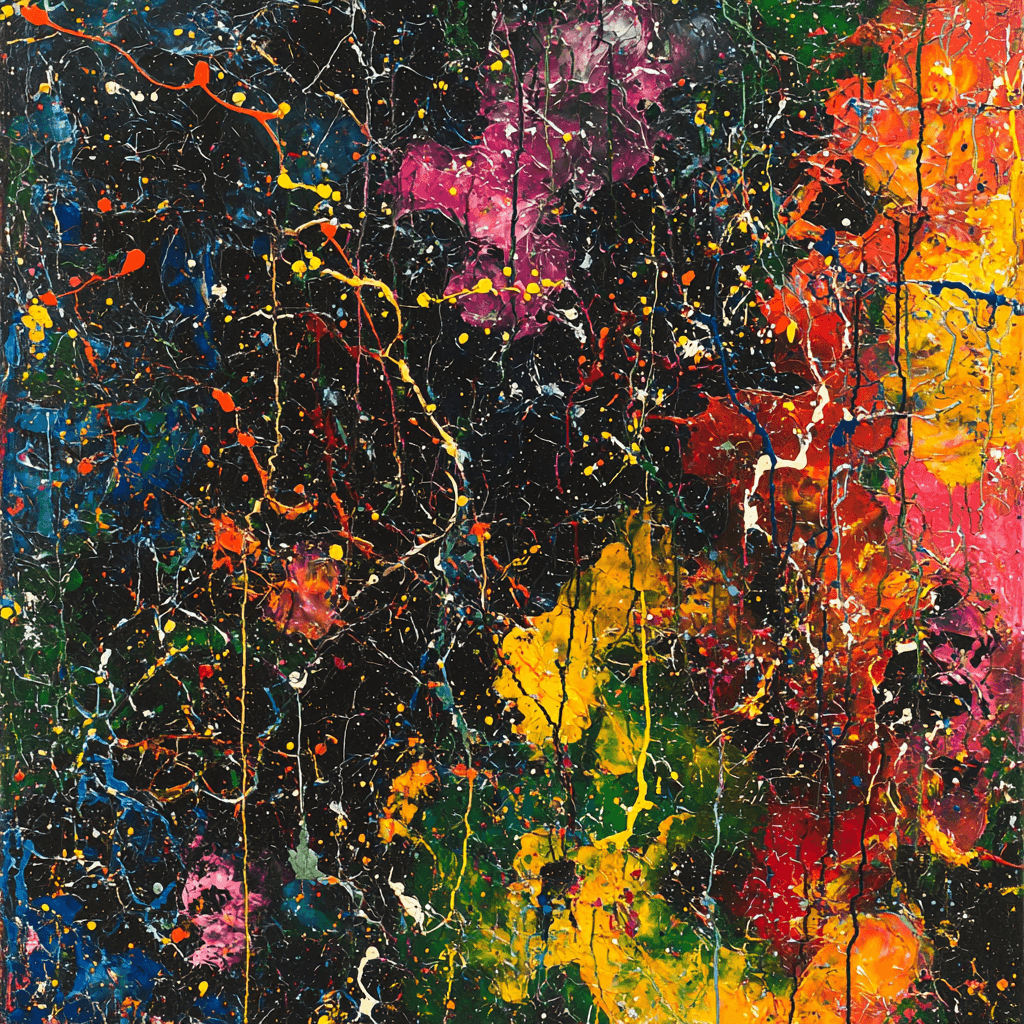 Jackson Pollock Inspired Abstract Equinox Paint By Numbers