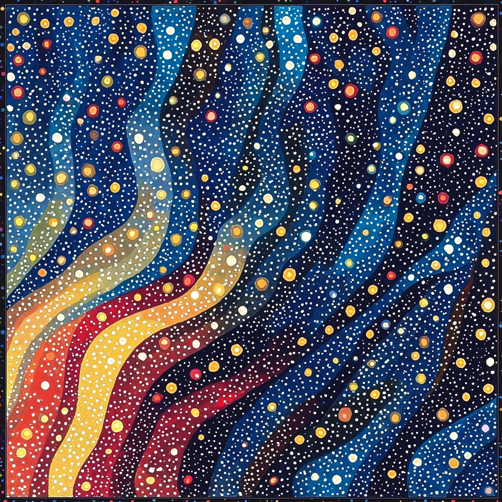 Yayoi Kusama Inspired Galactic Visions Number Painting