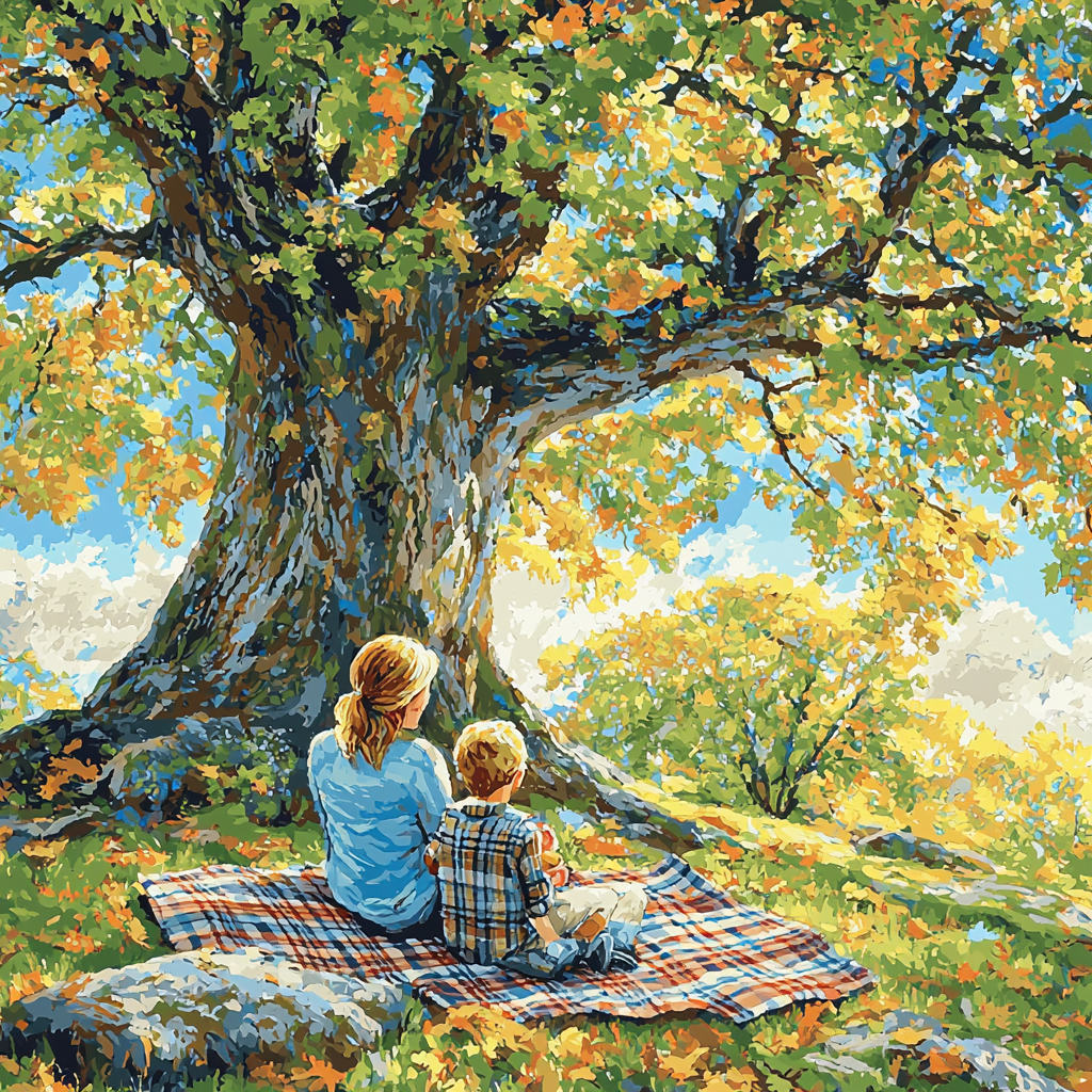 Summer Picnic Moments Number Painting