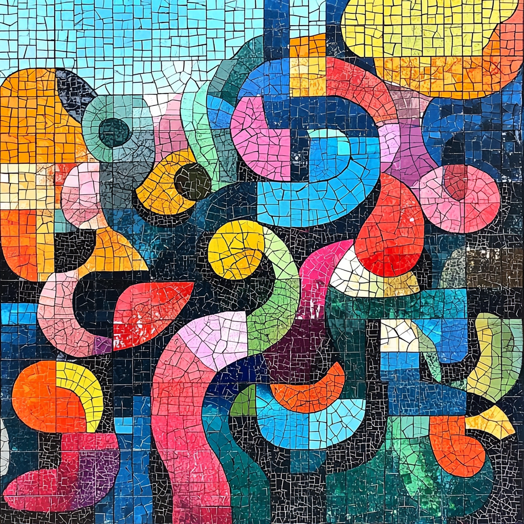 Paul Klee Inspired Mosaic Of Thoughts Painting By Numbers Kit