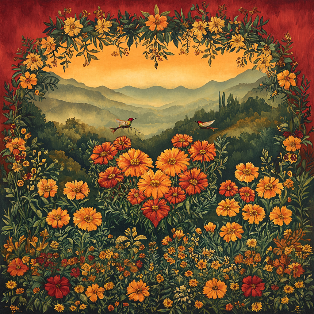 Frida Kahlo Inspired Emotional Garden Paint by numbers art