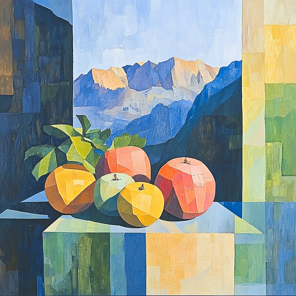 Cezanne Inspired Mountain Still Life Painting by numbers kit