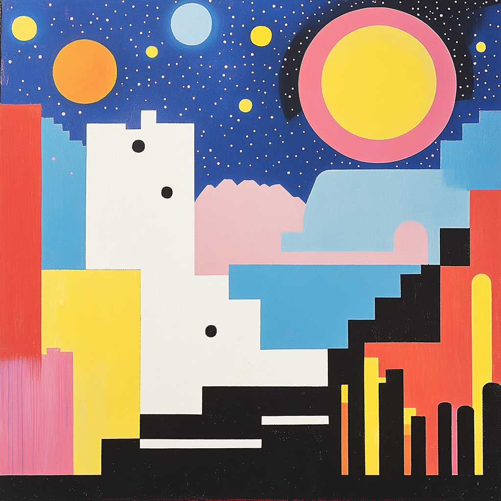 Miró Inspired Celestial Playground Paint by numbers kits