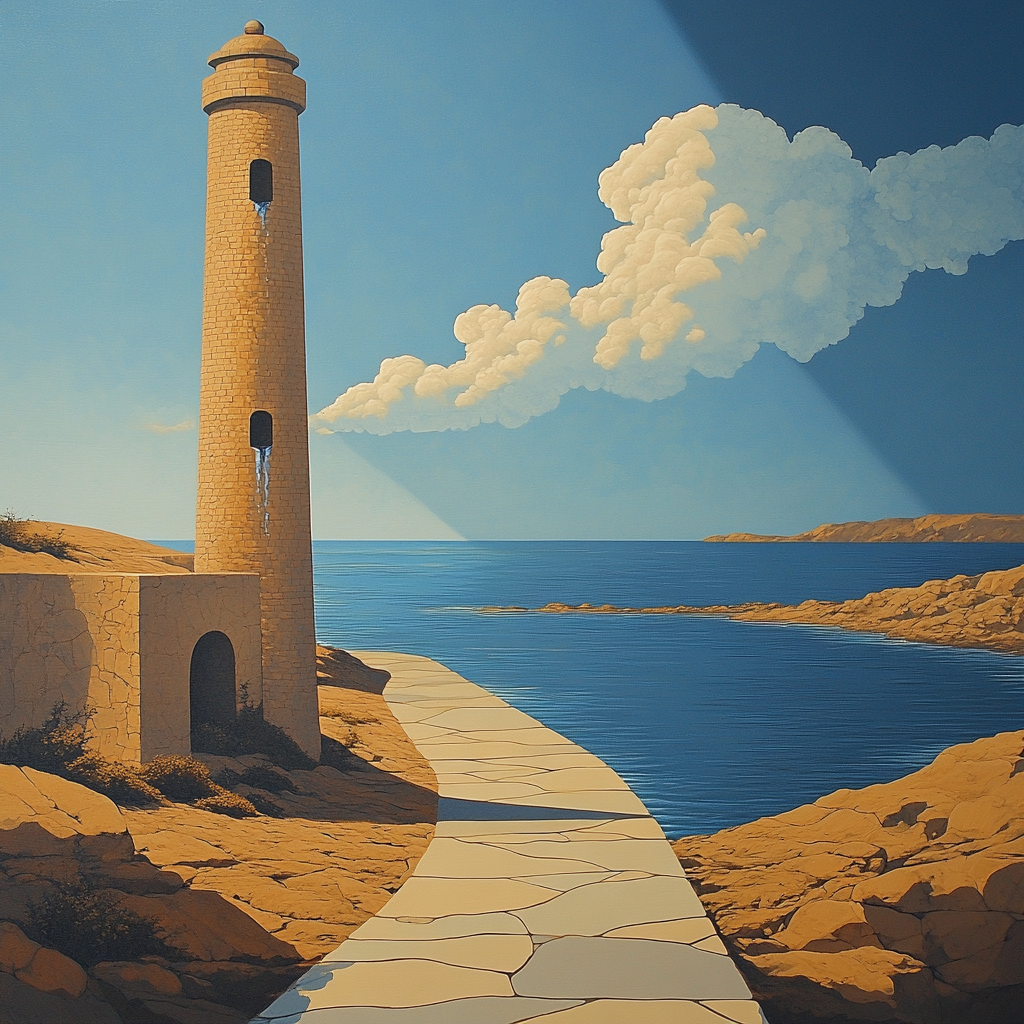 Dali Inspired Melting Lighthouse Numbered painting kits