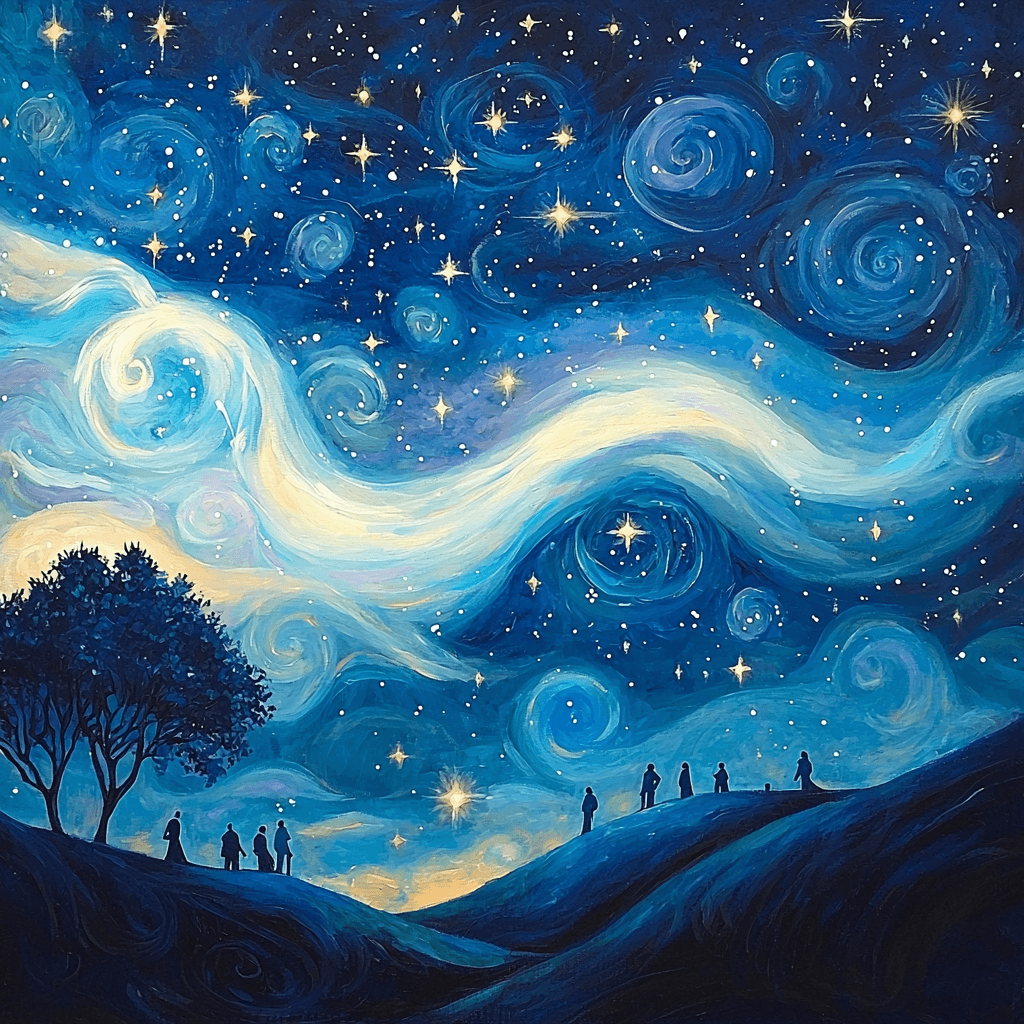 René Magritte Inspired Dreamy Stargaze DIY Paint By Numbers