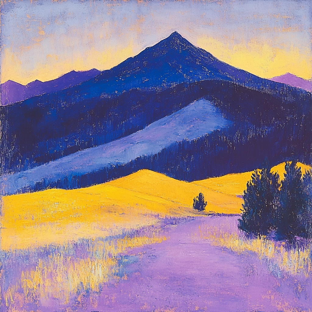 Edgar Degas Inspired Mountain Twilight Numbered painting kits