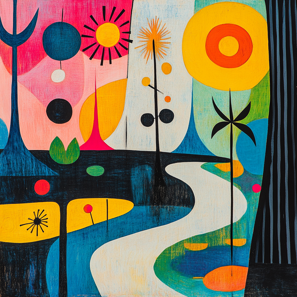 Miró Inspired Dream Garden Painting by numbers kit