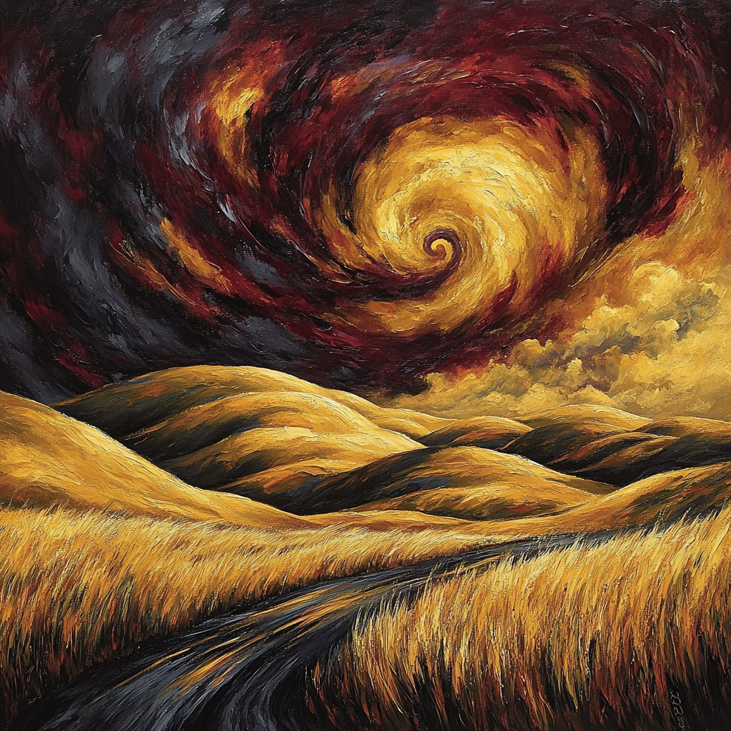 Frederick Varley Inspired Storm Tide Rolling Over Untamed Hills DIY paint by numbers