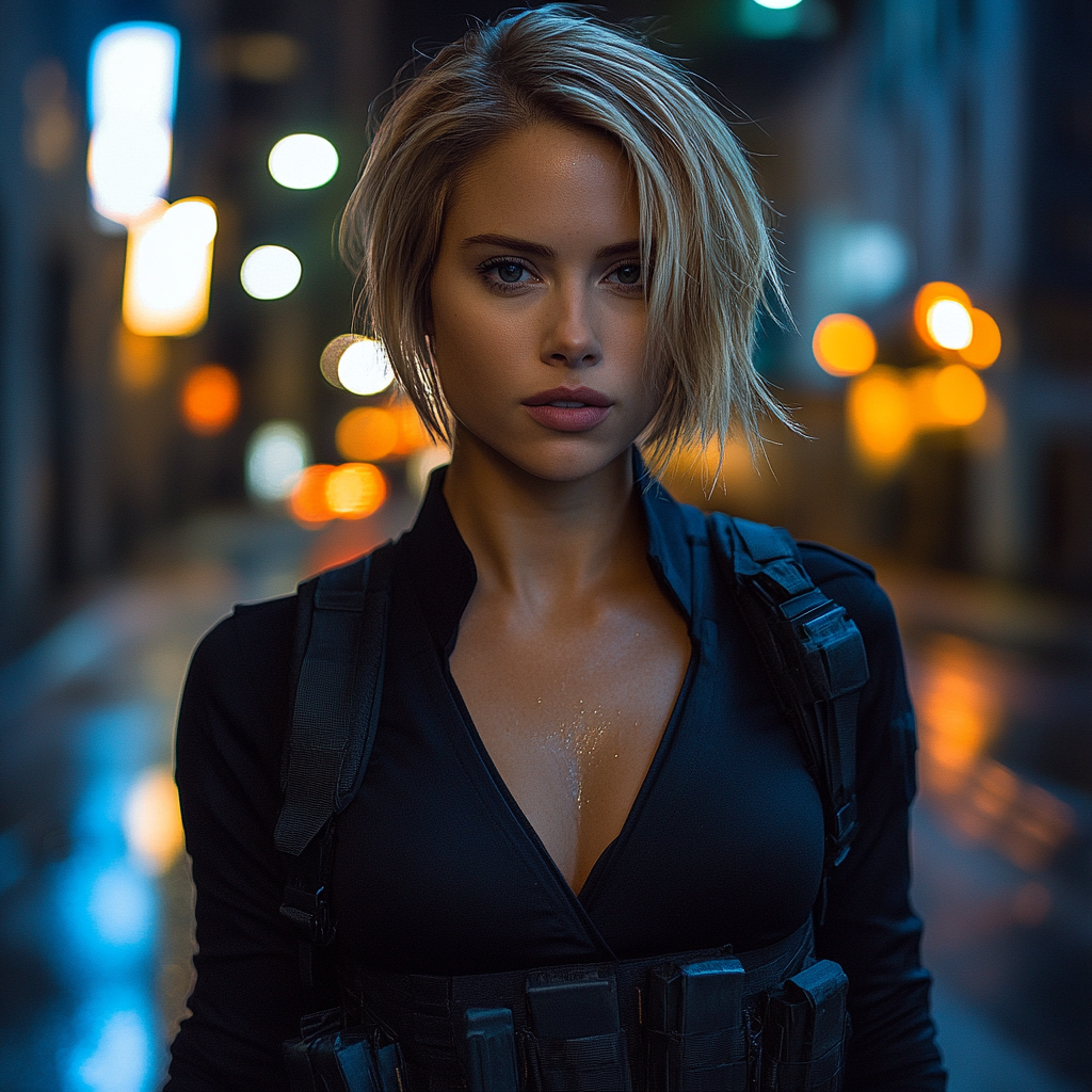 Scarlett Johansson Night Operative Poise Painting by numbers kit