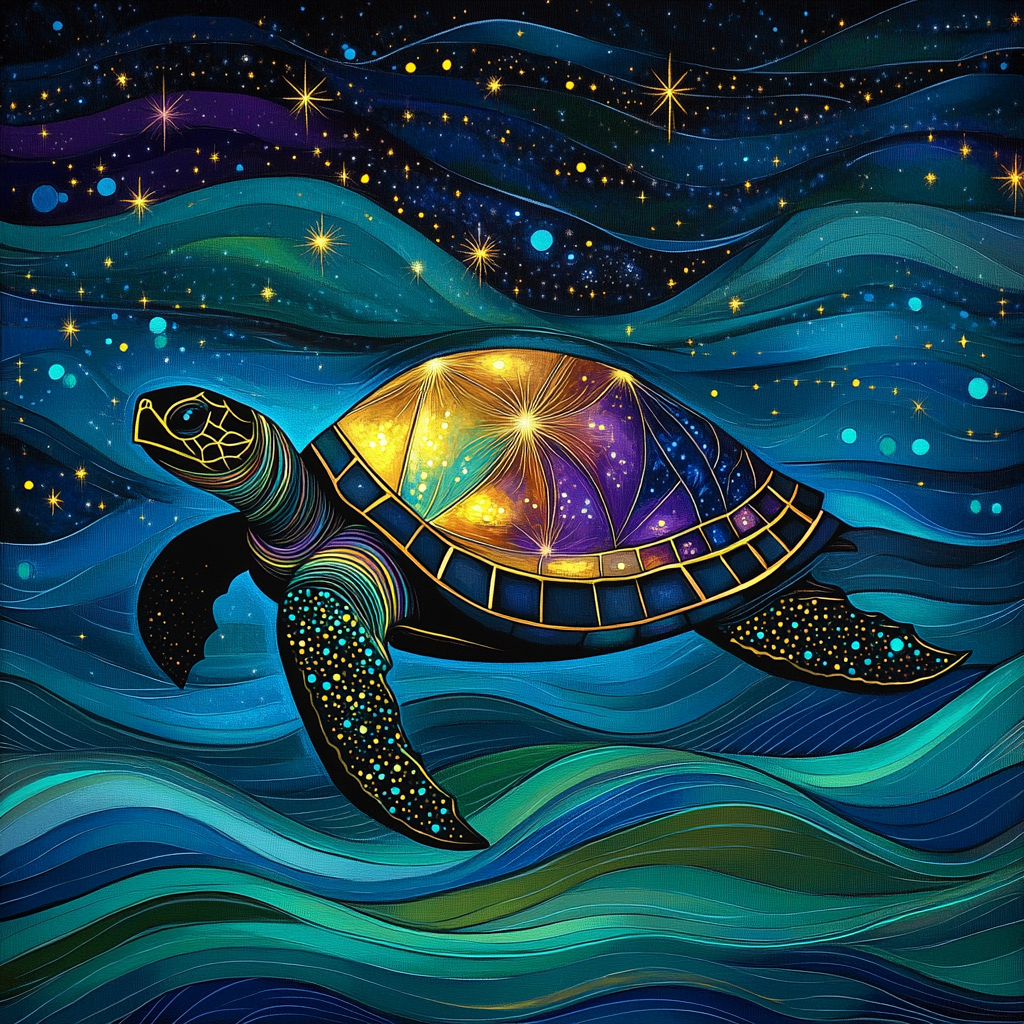 Norval Morrisseau Inspired Dance Of The Celestial Turtle Painting by numbers kit