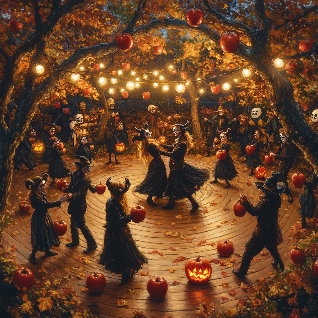 Harvest Masquerade Under The Spooky Orchard Paint by numbers kits