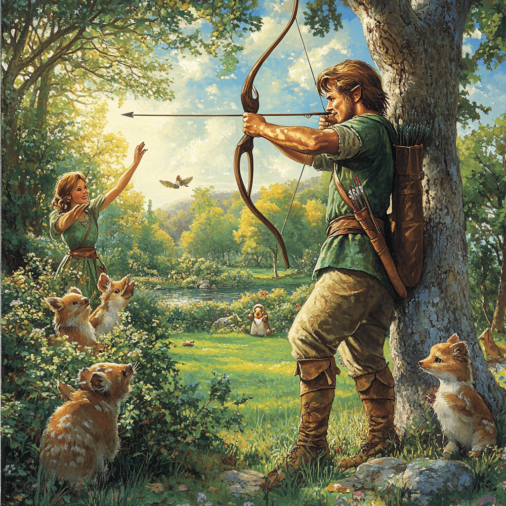 Robin Hood Bow Aim Painting by numbers kit