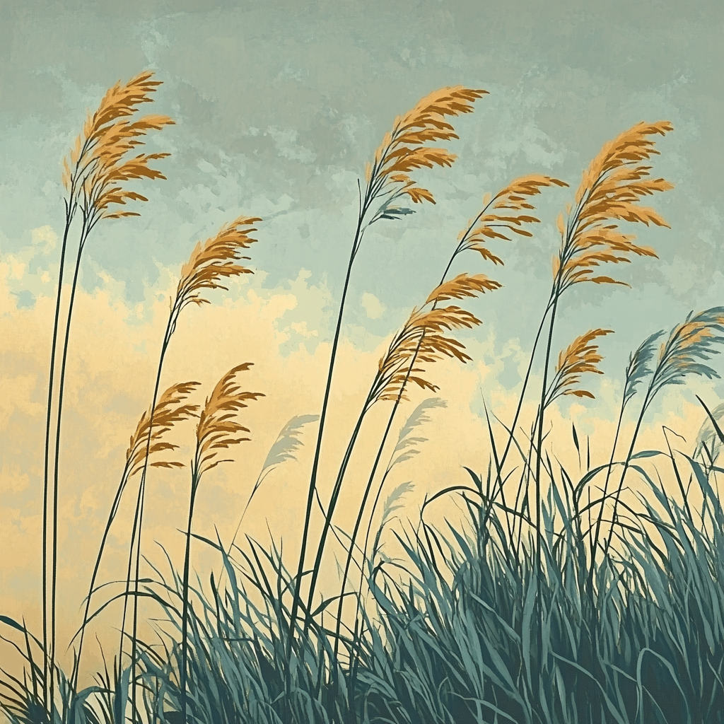 Hiroshige Inspired Autumn Reeds And Breeze Numbered painting kits
