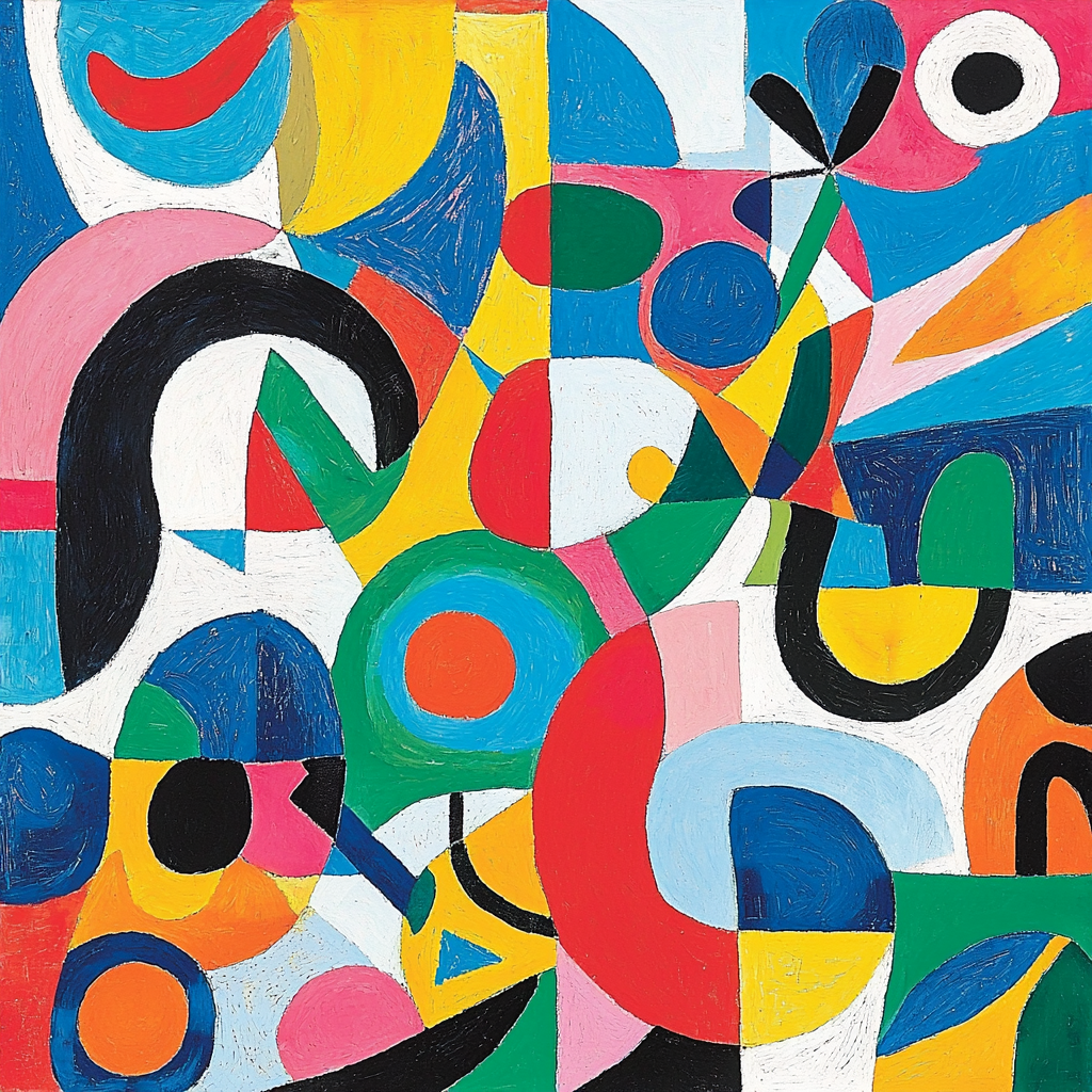 Joan Miró Inspired Abstract Serendipity DIY Paint By Numbers