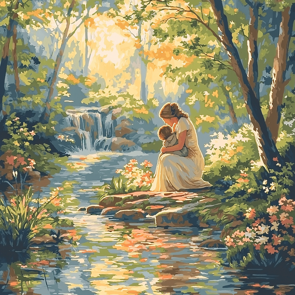 A Mother’s Hug Painting Number Kit