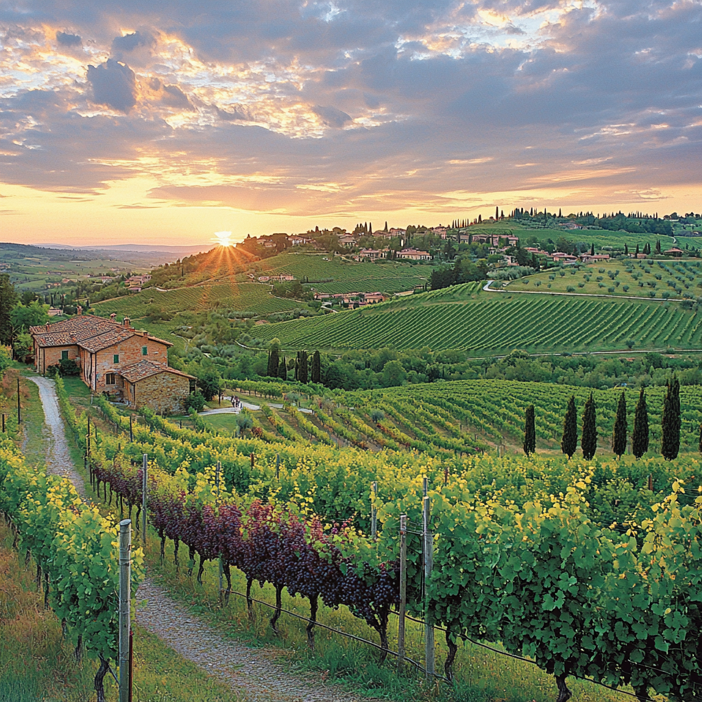 Tuscany's Vineyards DIY Paint By Numbers